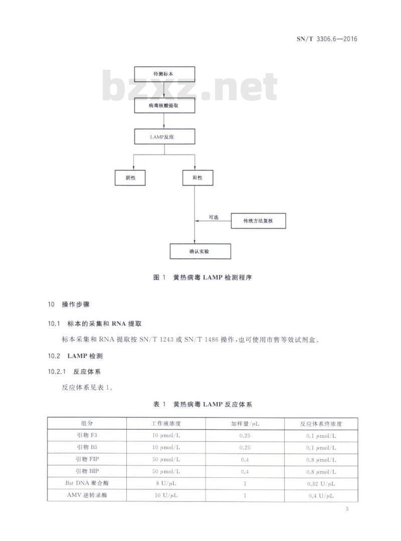 SN/T 3306.6-2016 国境口岸环介导恒温扩增(LAMP)检测方法第6部分:黄热病毒
