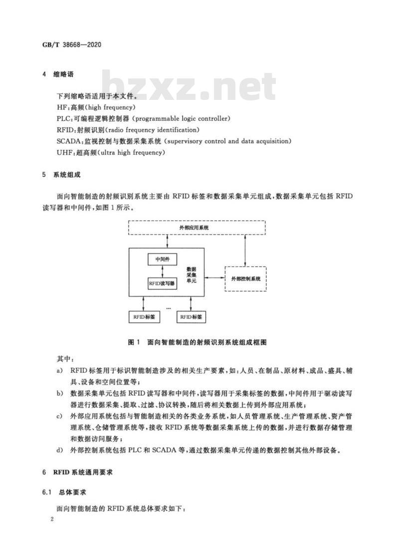 GB/T 38668-2020 智能制造 射频识别系统通用技术要求