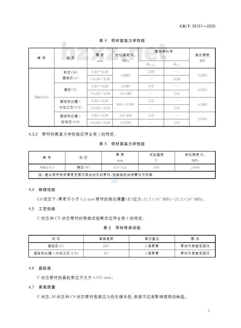 GB/T 39151-2020 高温弹性元件用镍铍钛合金带材