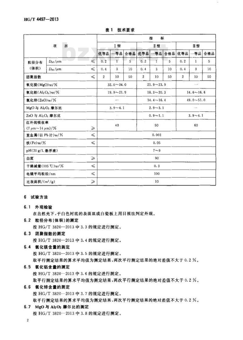 HG/T 4497-2013 合成水滑石农膜保温剂