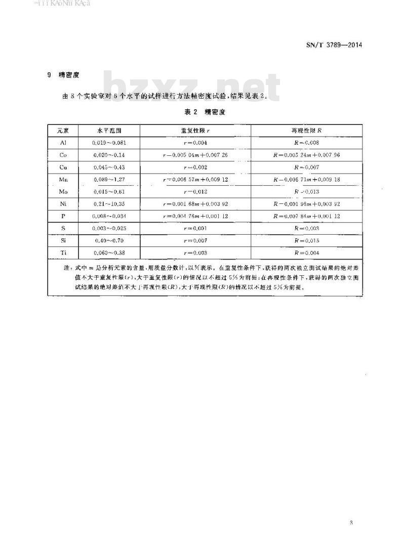 SN/T 3789-2014 不锈钢中铝、钴、铜、锰、钼、镍、磷、硫、硅、钛的测定波长色散X射线荧光光谱法