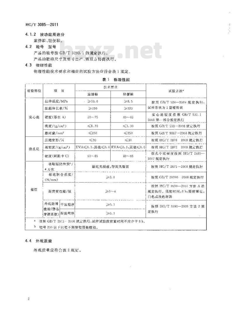 HG/T 3085-2011 代替 HG/T 3085-1999 橡塑冷粘鞋