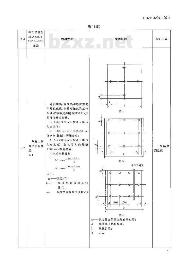 HG/T 3229-2011 代替 HG/T 3229-1999 平板硫化机检测方法
