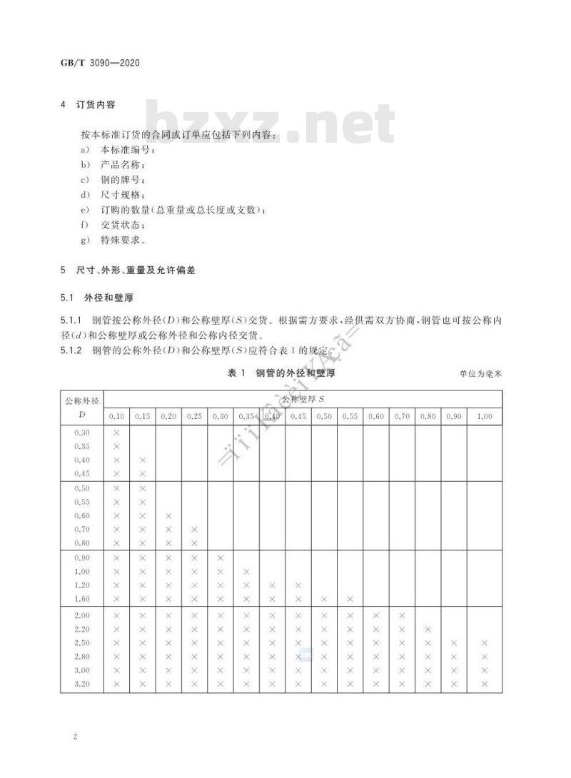 GB/T 3090-2020 不锈钢小直径无缝钢管