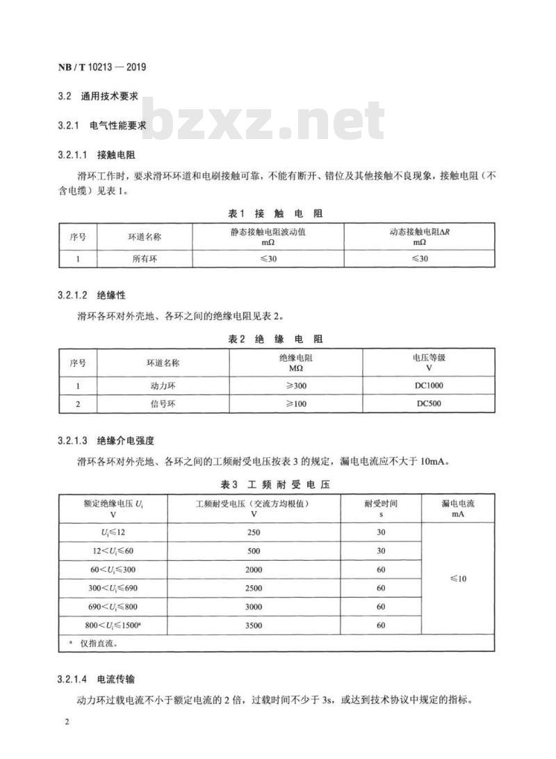 NB/T 10213-2019 风力发电机组变桨滑环
