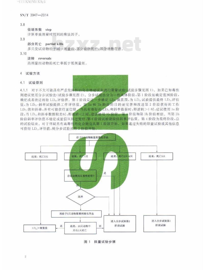 SN/T 3947-2014 化学品鸟类急性经口毒性试验