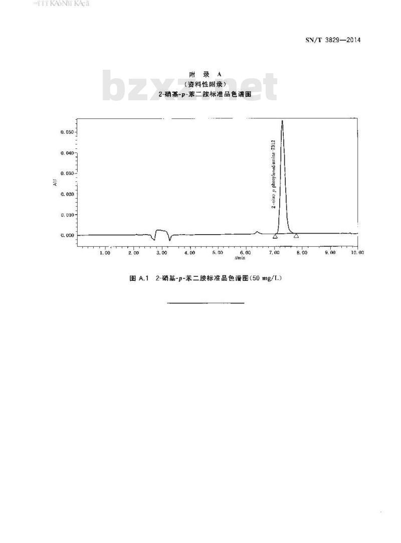 SN/T 3829-2014 进出口氧化型染发剂中2-硝基-p-苯二胺及其盐类测定高效液相色谱法