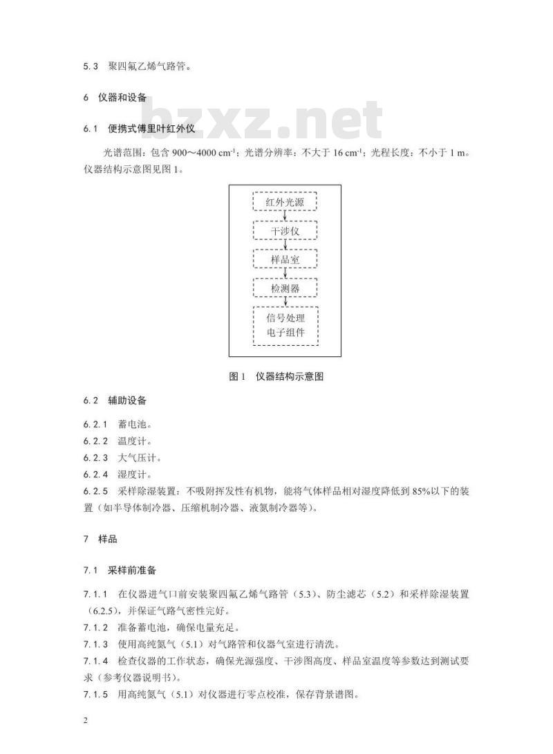 HJ 919-2017 环境空气 挥发性有机物的测定 便携式傅里叶红外仪法