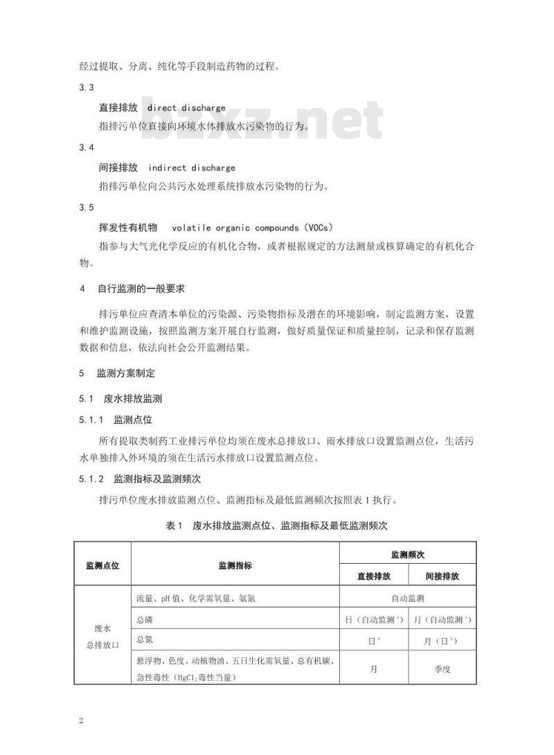 HJ 881-2017 排污单位自行监测技术指南 提取类制药工业