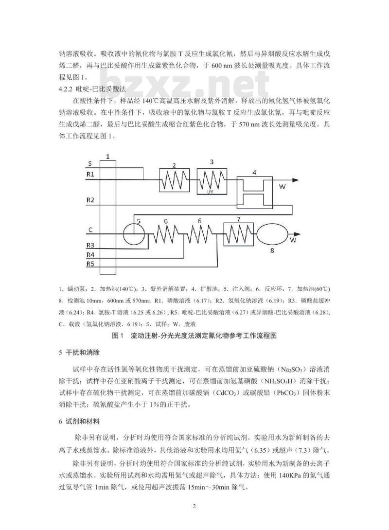 HJ 823-2017 水质 氰化物的测定 流动注射-分光光度法