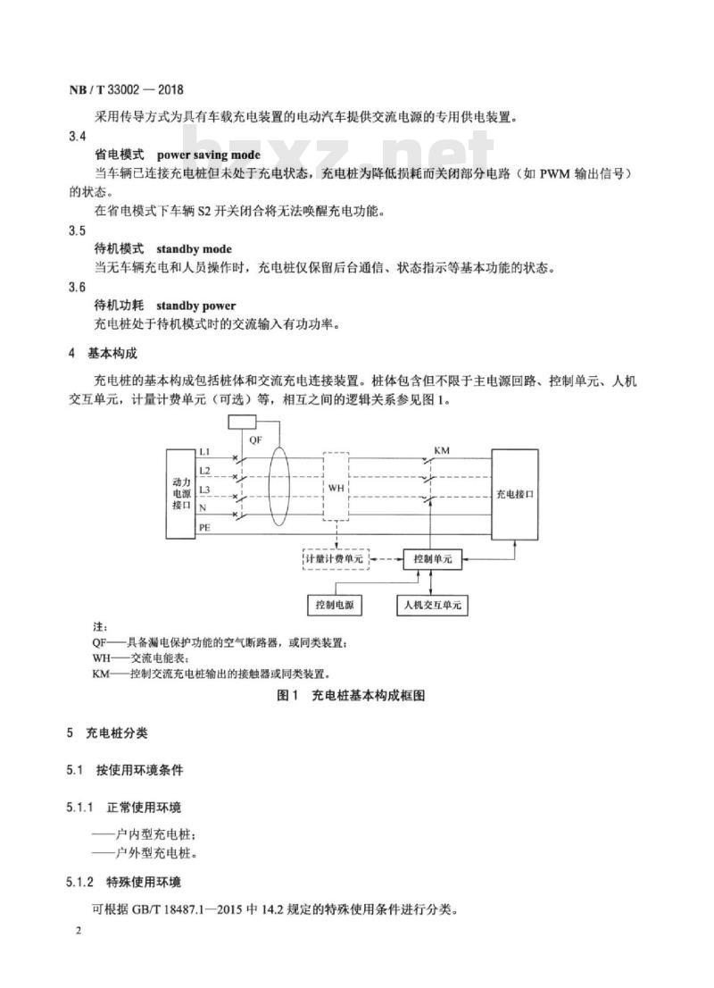 NB/T 33002-2018 电动汽车交流充电桩技术条件