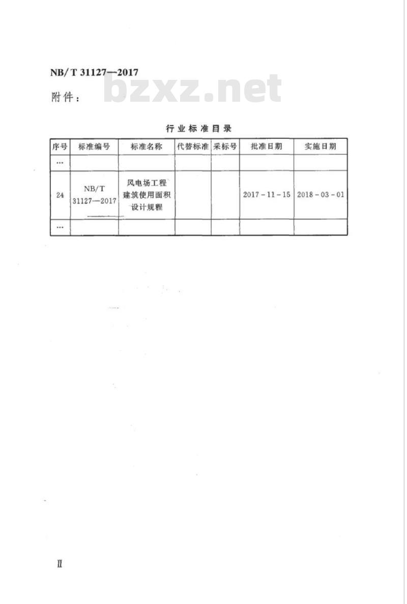 NB/T 31127-2017 风电场工程建筑使用面积设计规程