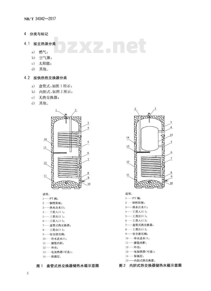 NB/T 34042-2017 供热搪瓷储热水箱