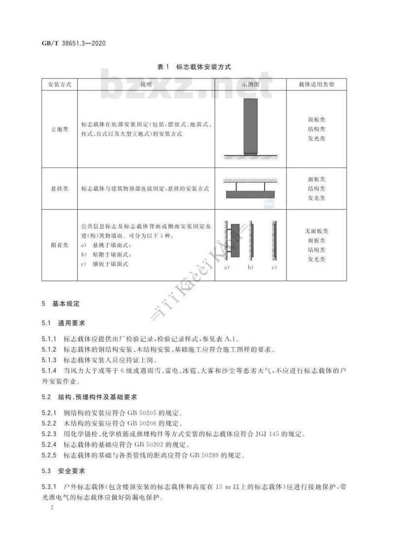 GB/T 38651.3-2020 公共信息标志载体第3部分:安装要求