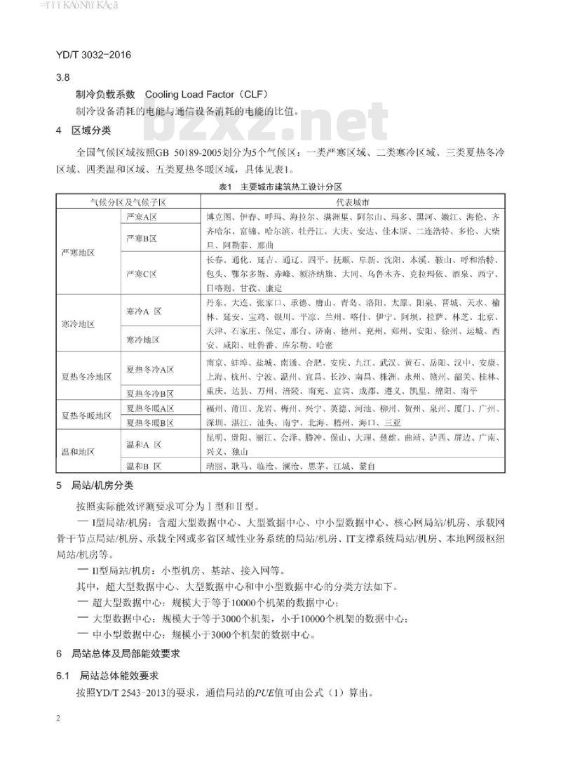 YD/T 3032-2016 通信局站动力和环境能效要求和评测方法
