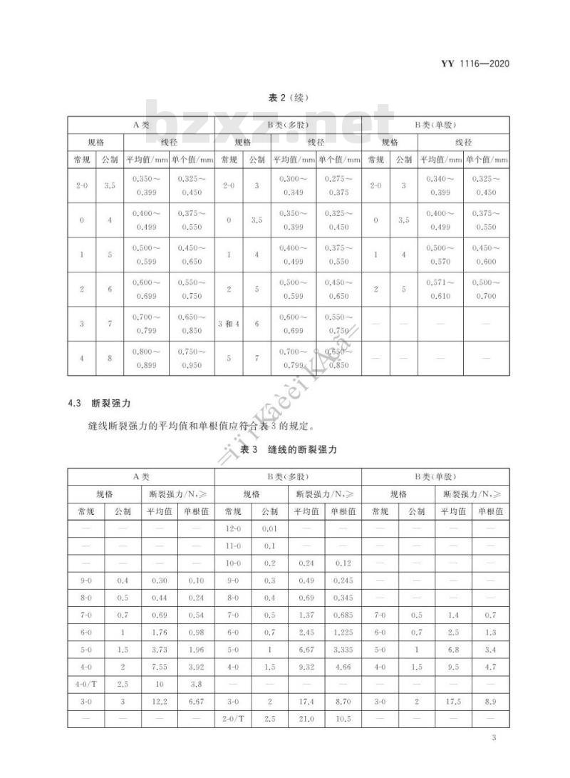 YY 1116-2020 可吸收性外科缝线