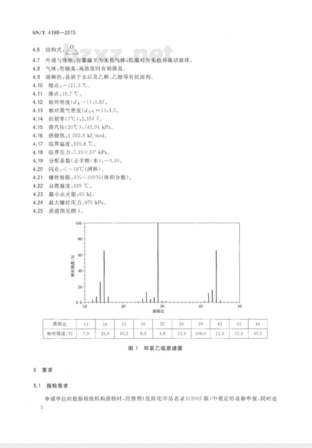 SN/T 4198-2015 进出口危险化学品检验规程环氧乙烷
