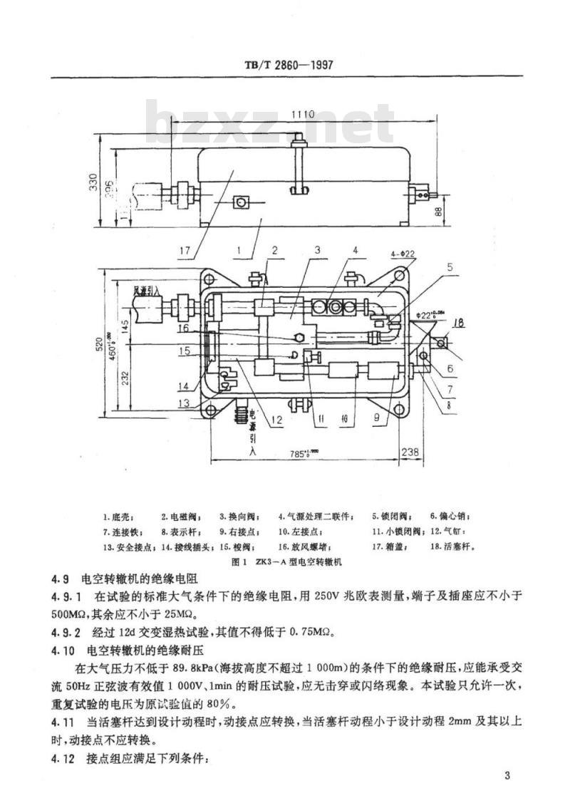 TB/T 2860-1997 ZK3-A型电空转辙机