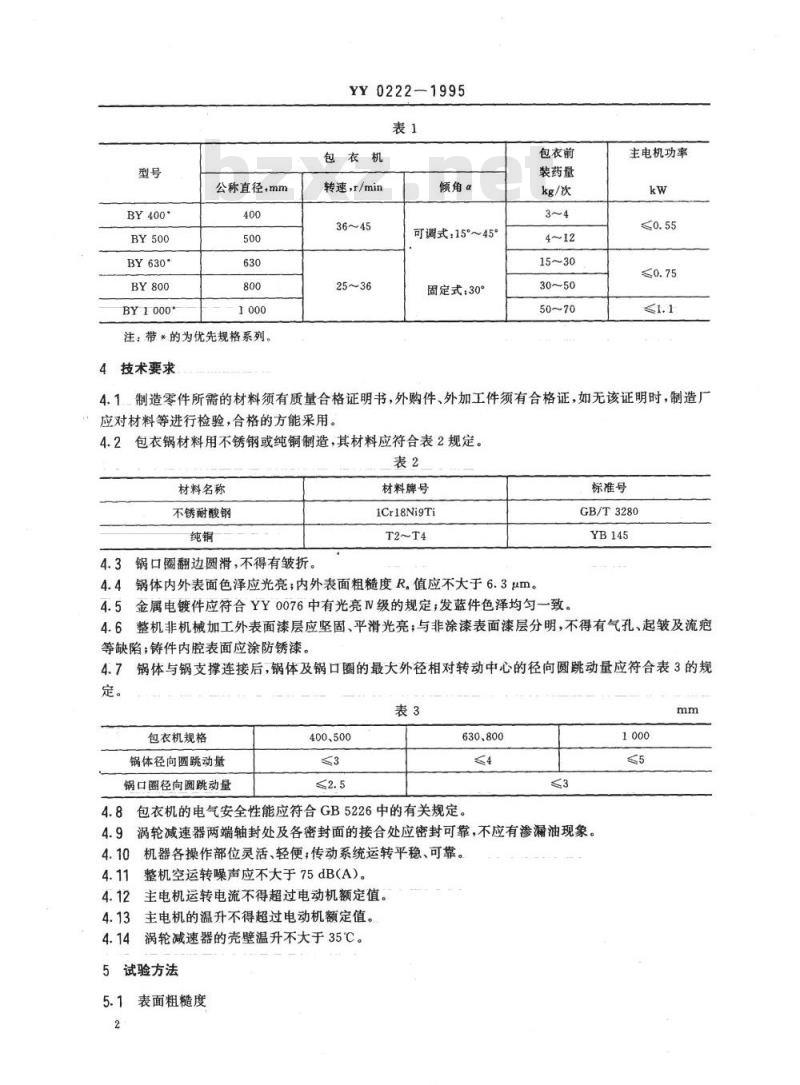 YY 0222-1995 荸荠式包衣机