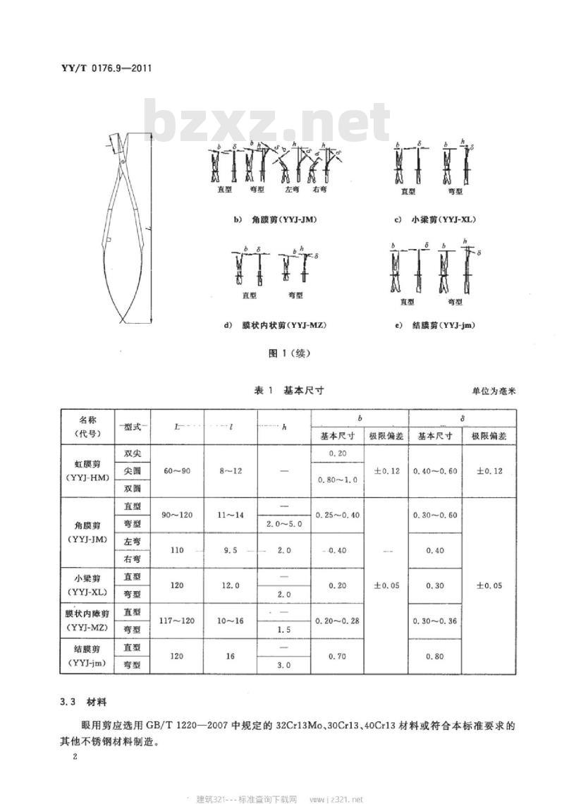 YY/T 0176.9-2011 眼用剪