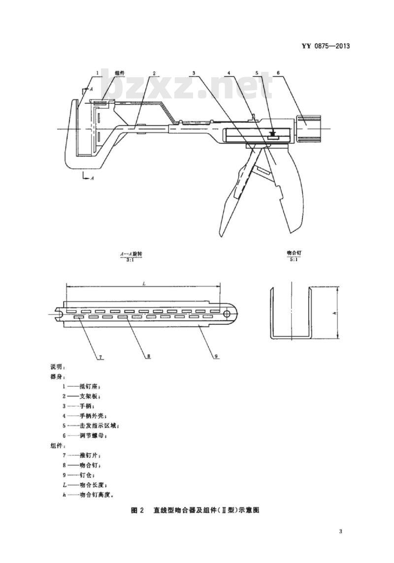 YY 0875-2013 直线型吻合器及组件
