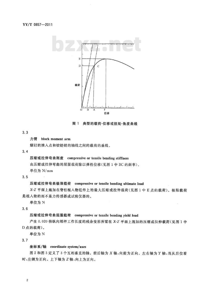 YY/T 0857-2011 椎体切除模型中脊柱植入物试验方法
