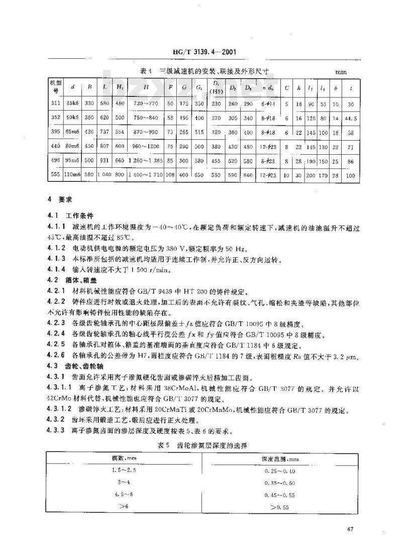 HG/T 3139.4-2001 釜用立式减速机 LPJ 系列圆柱齿轮减速机