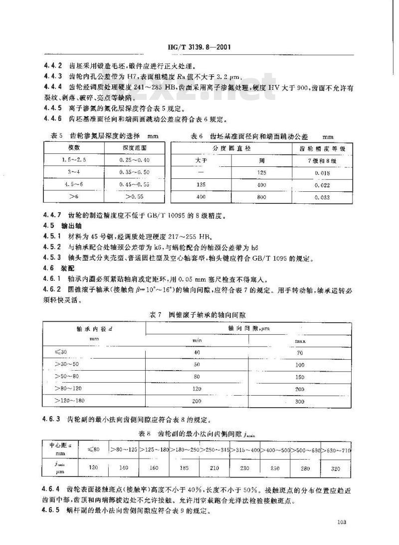 HG/T 3139.8-2001 釜用立式减速机 CW 系列圆柱齿轮、圆弧圆柱蜗杆减速机