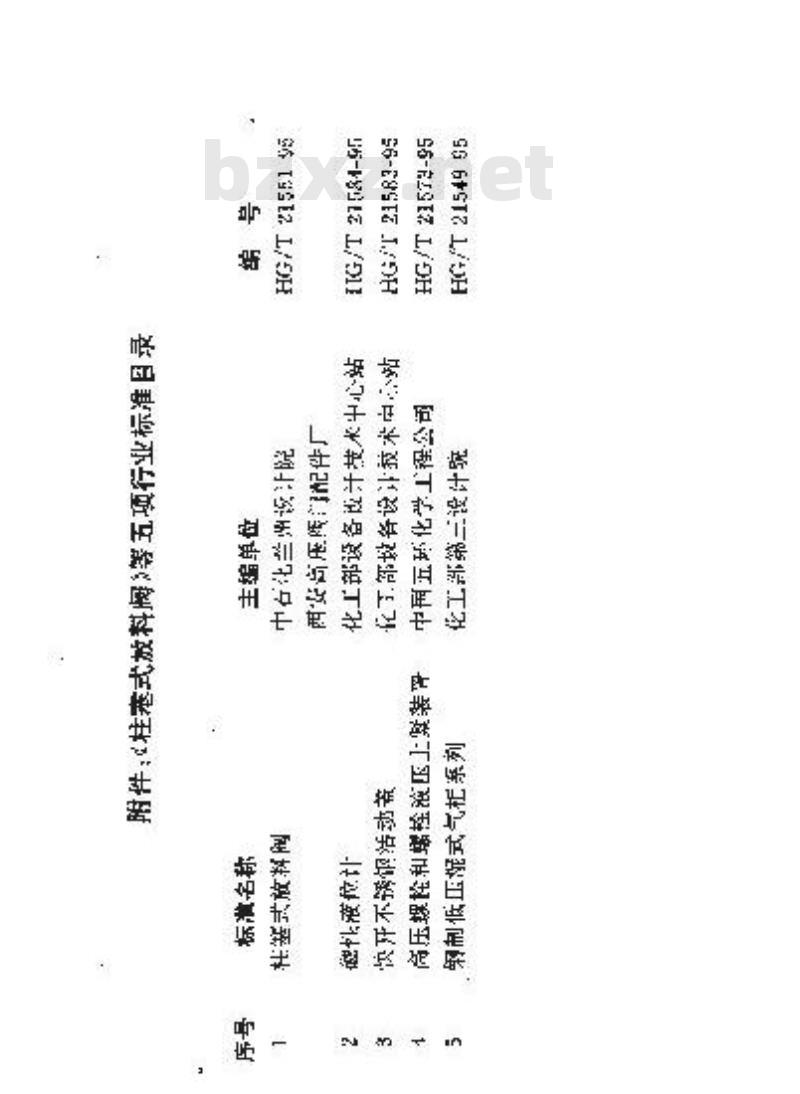 HG/T 21549.3-1995 钢制低压湿式有外导架直升气柜标准