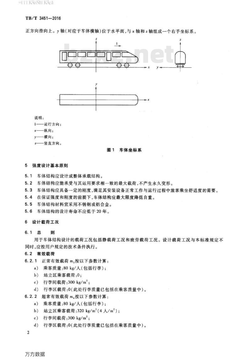 TB/T 3451-2016 动车组车体结构强度设计及试验