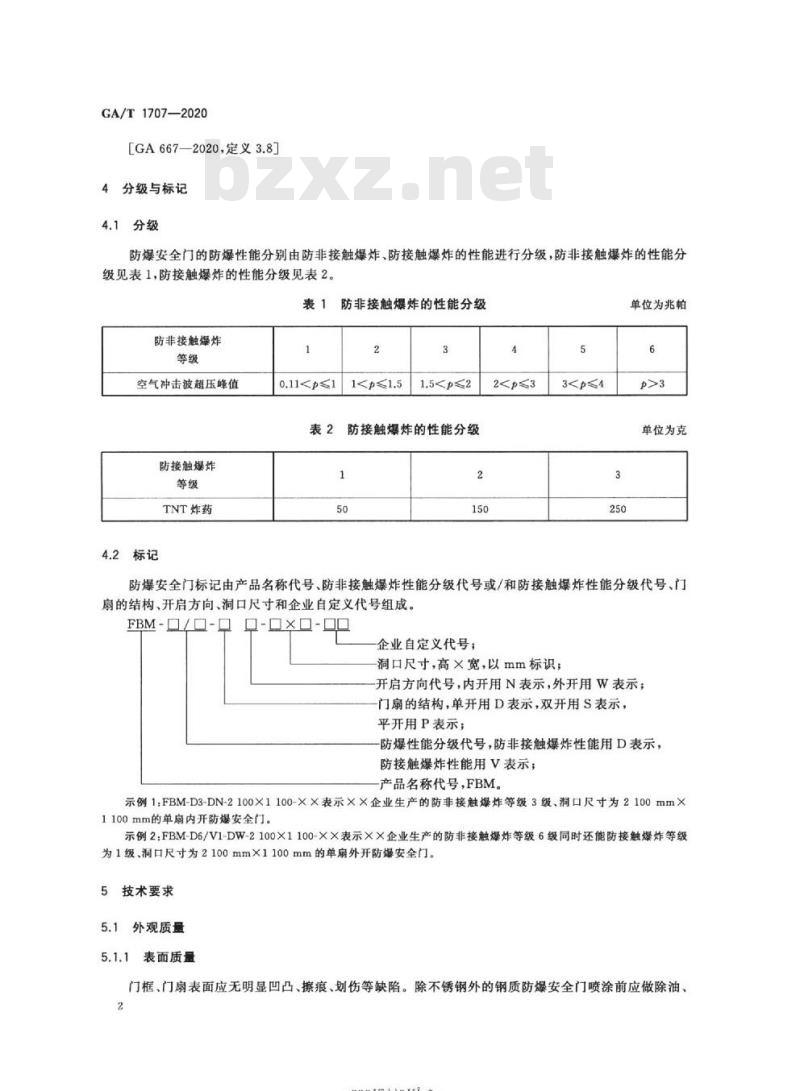 GA/T 1707-2020 防爆安全门