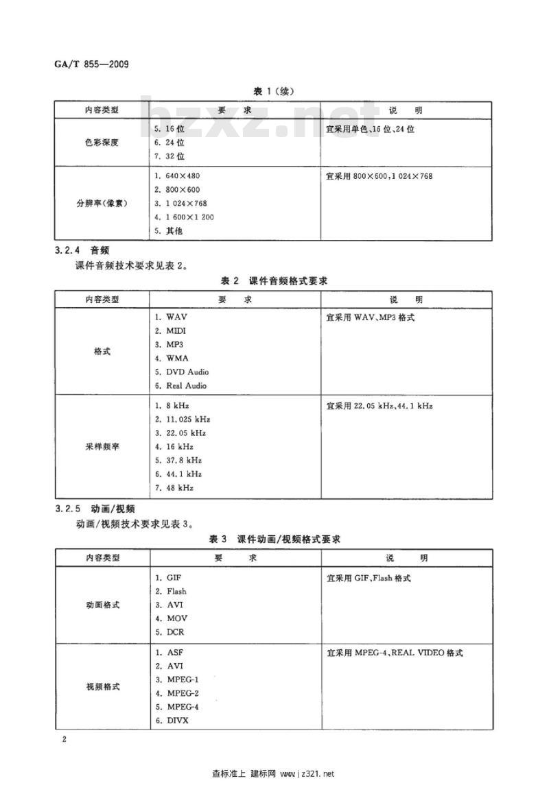 GA/T 855-2009 公安信息网络课件制作规范