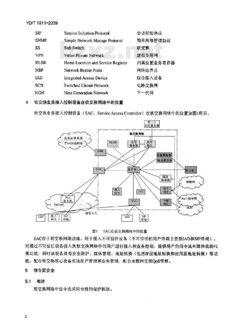 YD/T 1911-2009 软交换业务接入控制设备安全技术要求和测试方法