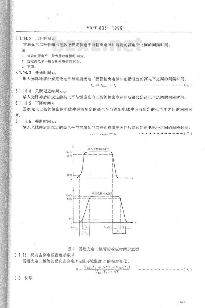 YD/T 835-1996 雪崩光电二极管检测方法