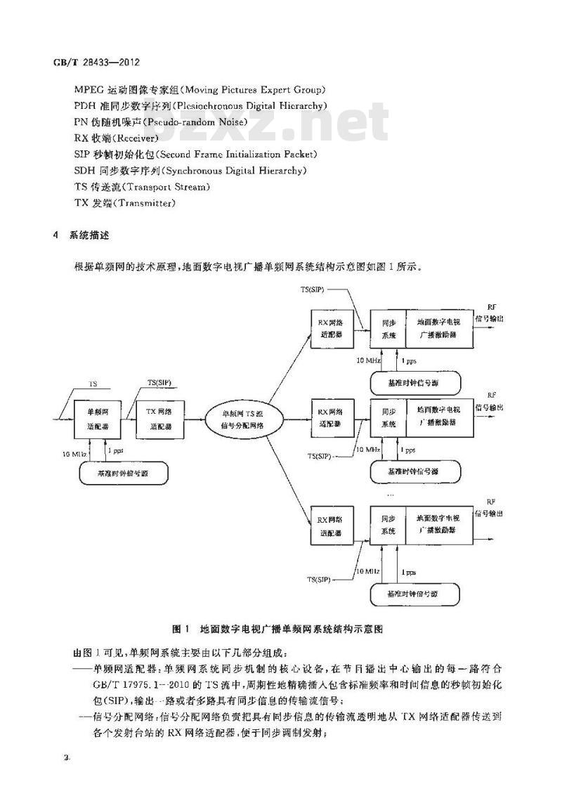GB/T 28433-2012 地面数字电视广播单频网技术要求