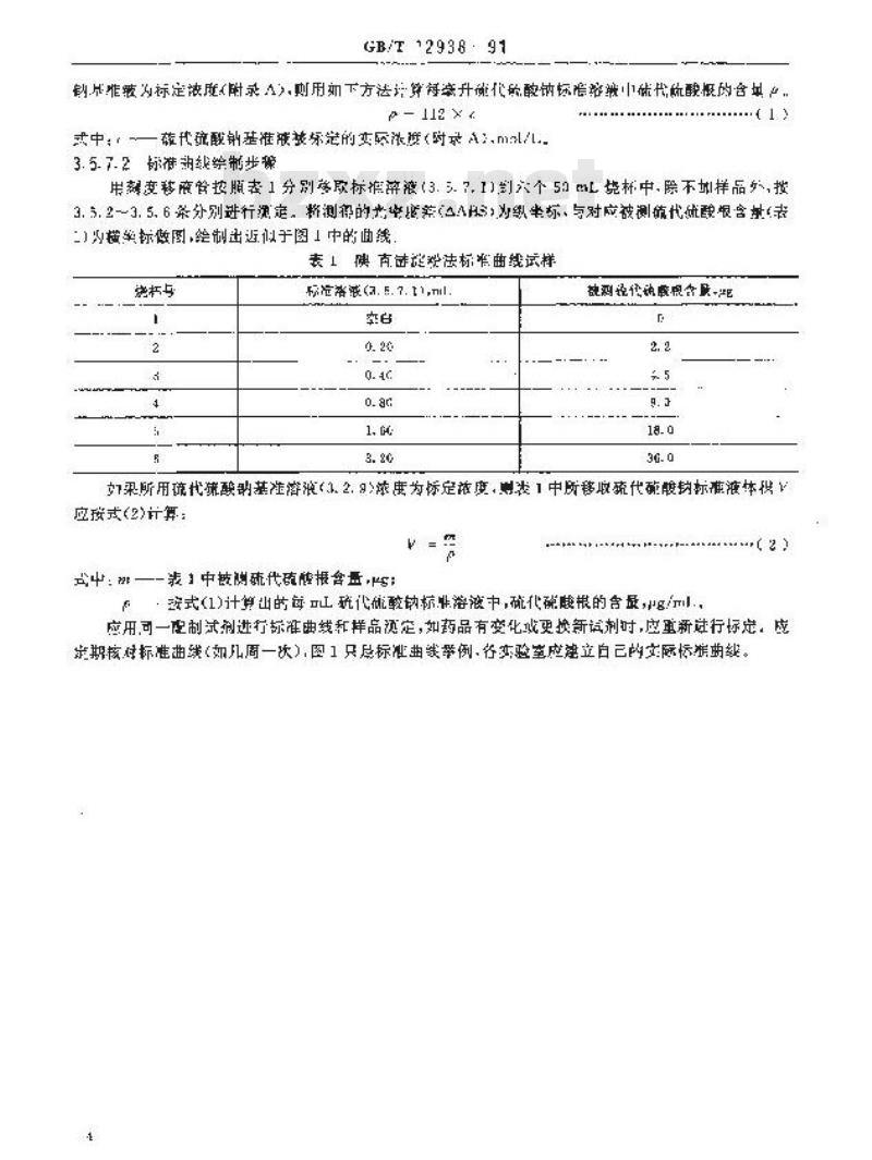 GB/T 12938-1991 已加工的摄影材料中硫代硫酸盐及其他相关化学残留物的测定方法碘-直链淀粉法、亚甲蓝法和硫化银密度法