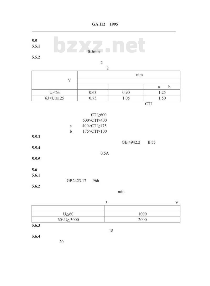 GA 112-1995 建筑防火产品用电磁铁通用技术条件