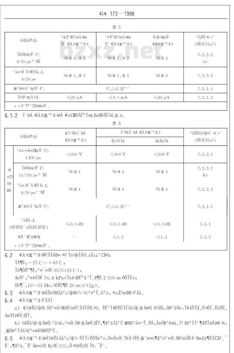 GA 173-1998 计算机信息系统防雷保安器