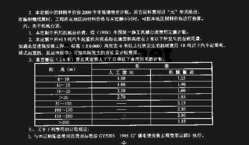 GY 5213-2001 广播中心工艺设备安装工程预算定额