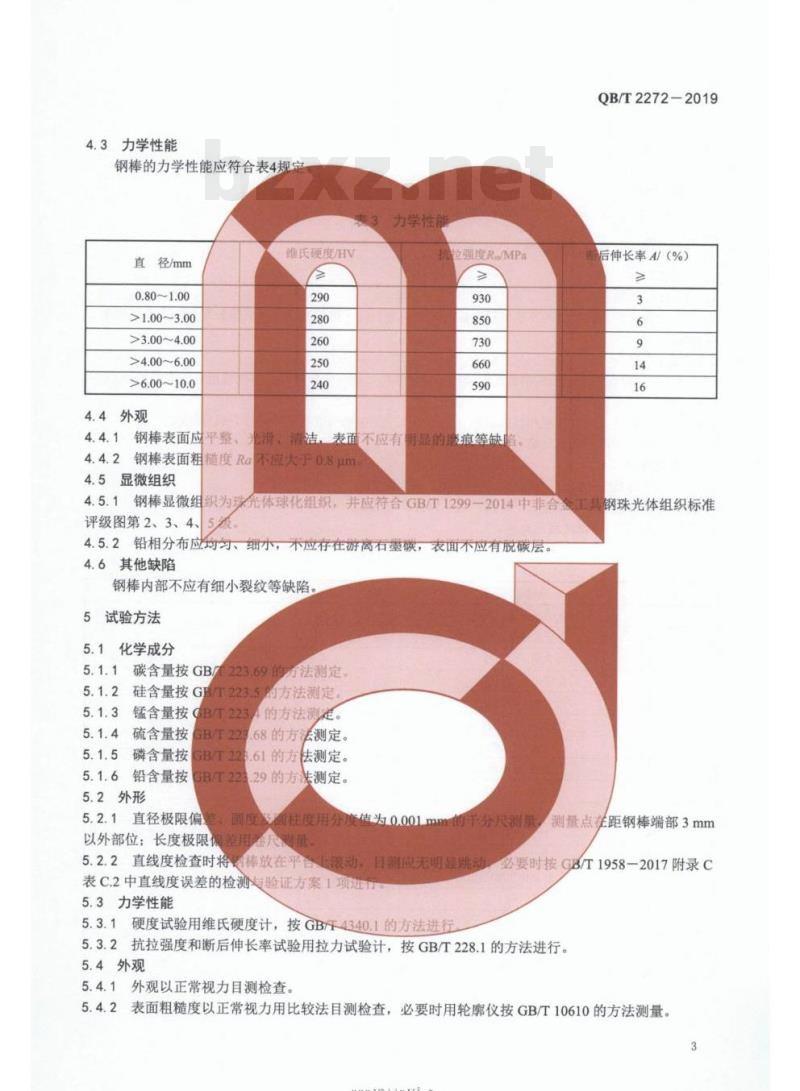 QB/T 2272-2019 表用Y100Pb易切削高碳钢棒