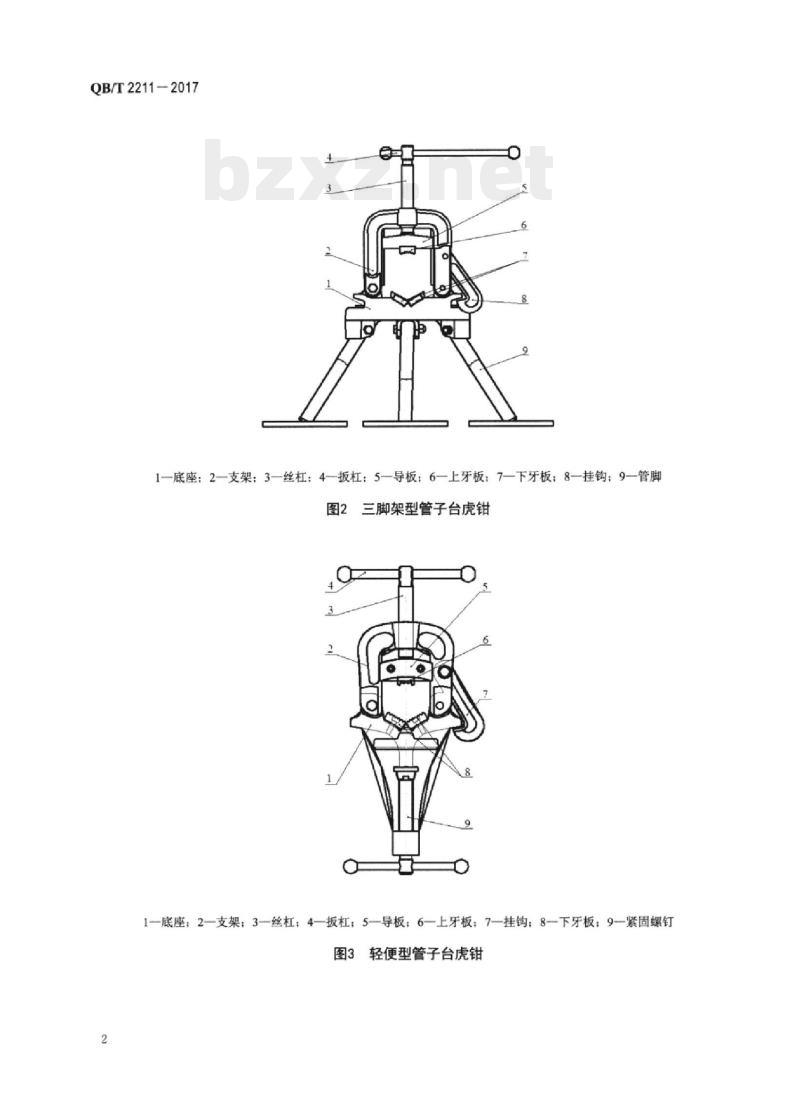 QB/T 2211-2017 管子台虎钳