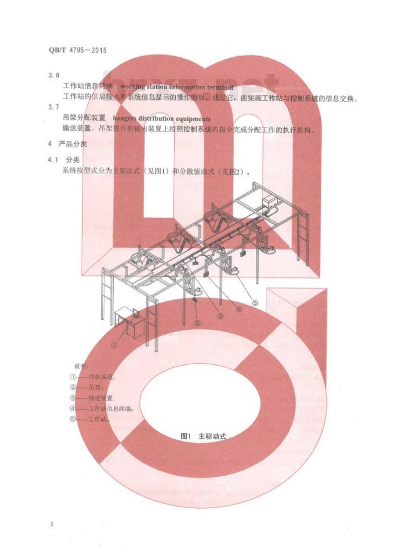 QB/T 4795—2015 计算机控制服装生产吊挂输送系统