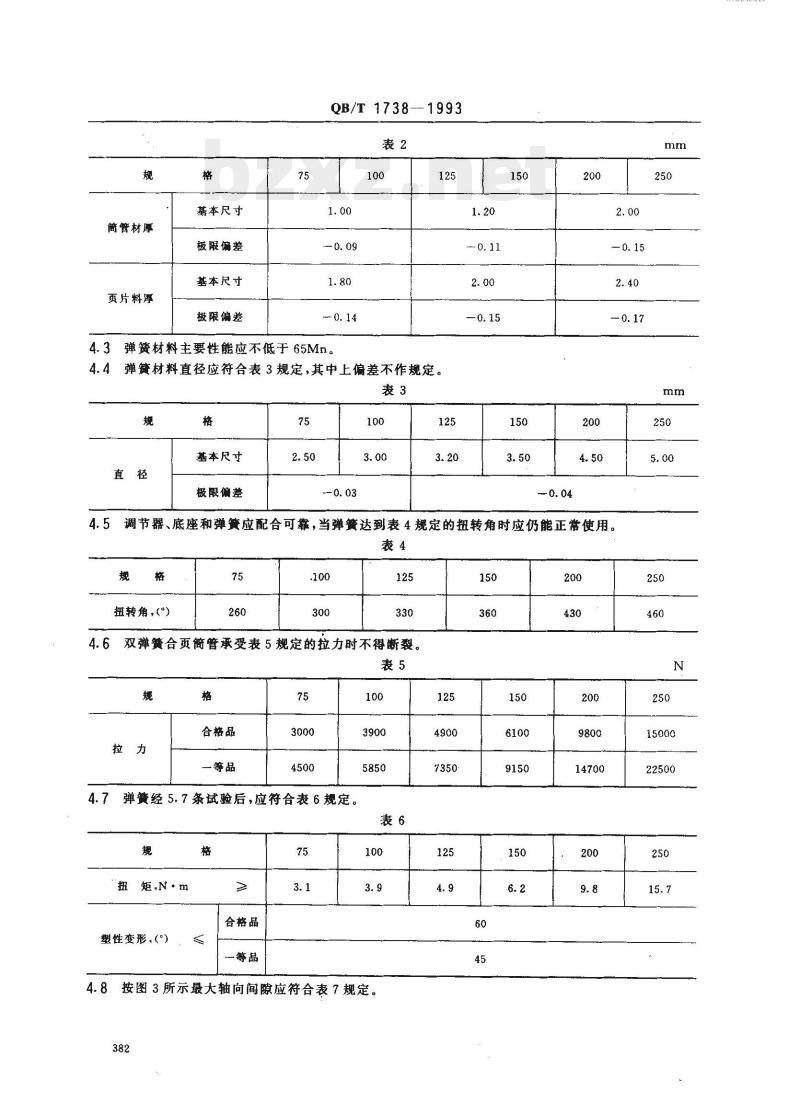 QB/T 1738—1993 弹簧合页(饺链)