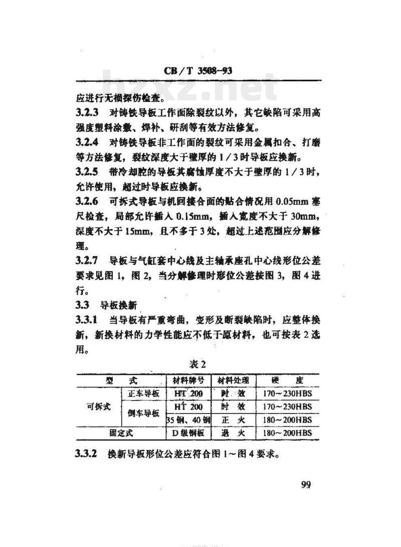 CB/T 3508-93 船用柴油机导板修理技术要求