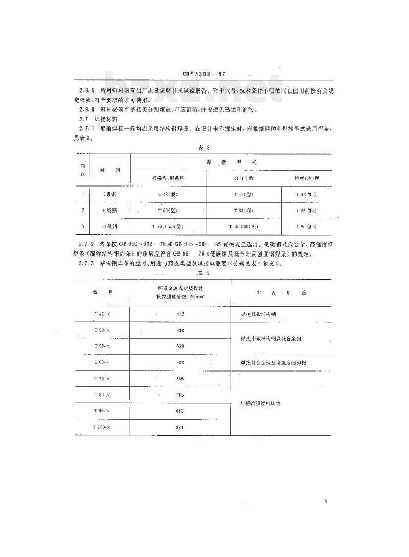CB 3308-87 钢丝网水泥船船体建造技术条件