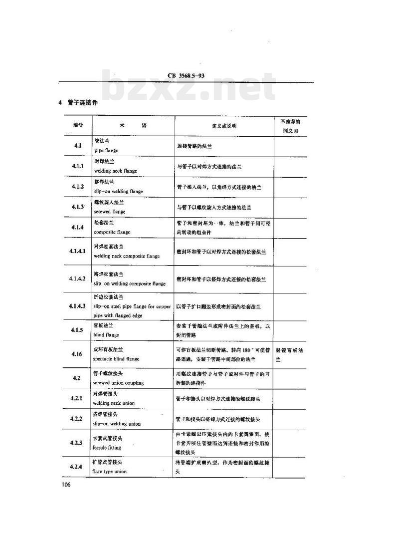 CB 3568.5-93 船舶机械术语管系附件