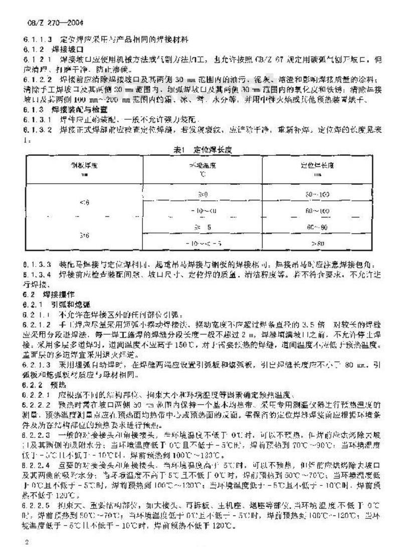 CB/Z 270-2004 945钢焊接和焊缝修补技术要求