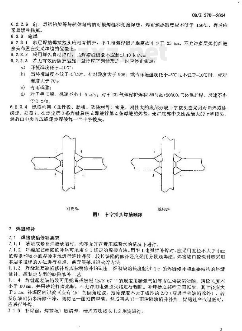 CB/Z 270-2004 945钢焊接和焊缝修补技术要求