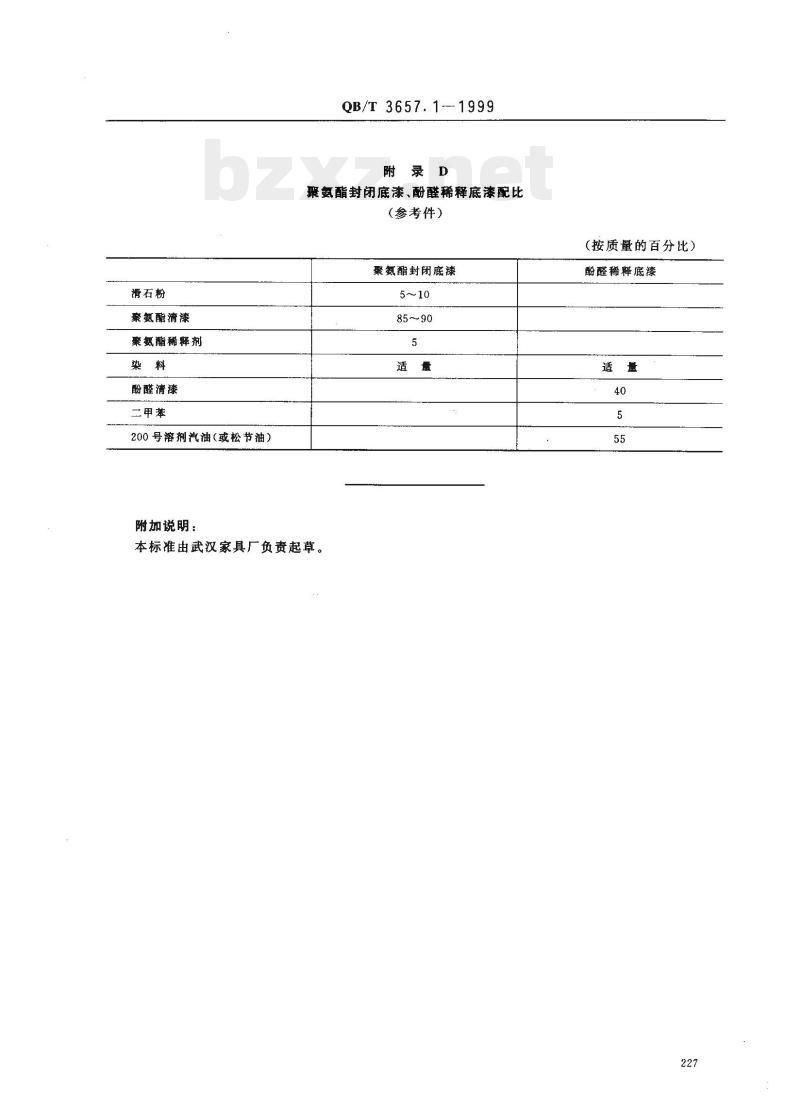 QB/T 3657.1-1999 木家具涂饰工艺聚氨酯清漆涂饰工艺规范
