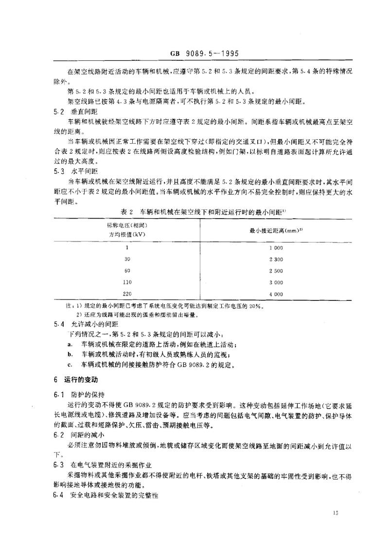 GB 9089.5-1995 户外严酷条件下电气装置操作要求